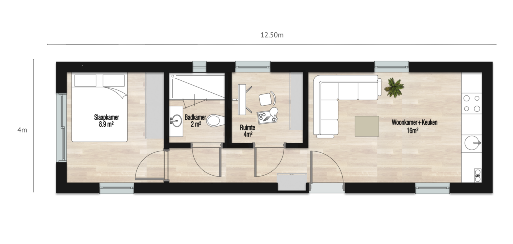 50m2 prefab woning in hierden